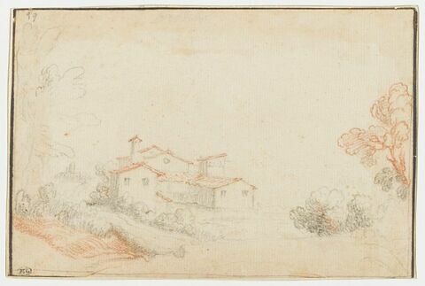 Paysage avec un groupe de maisons