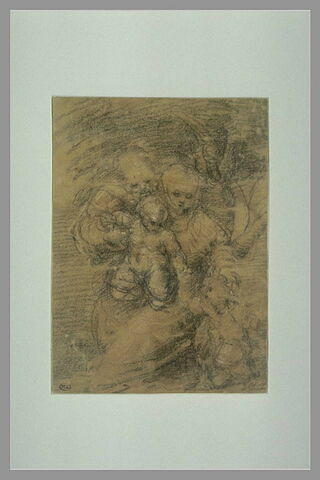 La Sainte Famille et le petit saint Jean agenouillé