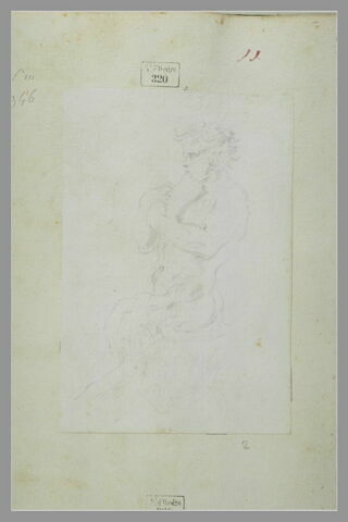 Jeune satyre jouant de la flûte de pan, de profil