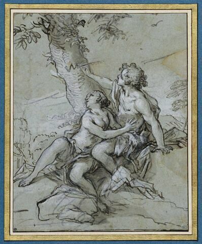 Angélique assise près de Médor