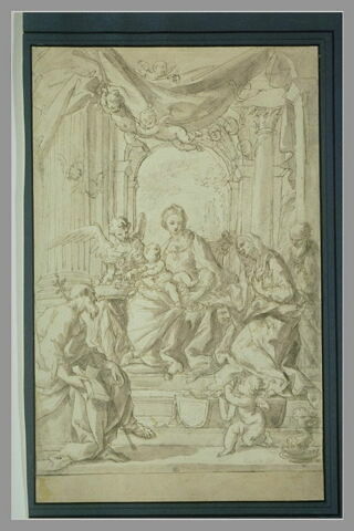 Vierge à l'Enfant entre un ange, saint Joachim, sainte Anne et saint Joseph, image 3/3