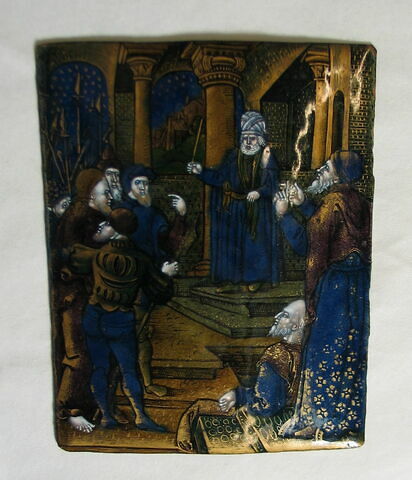 Plaque : Jésus-Christ devant Pilate