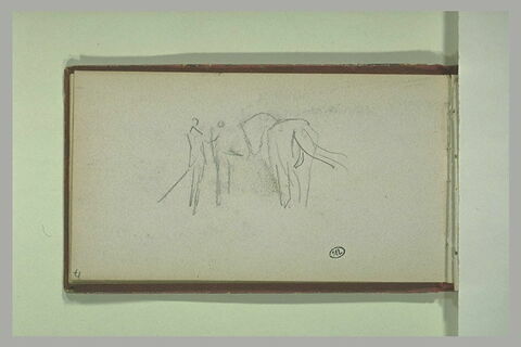 Deux figures et un cheval
