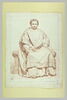Prêtre, assis, de face, image 2/3
